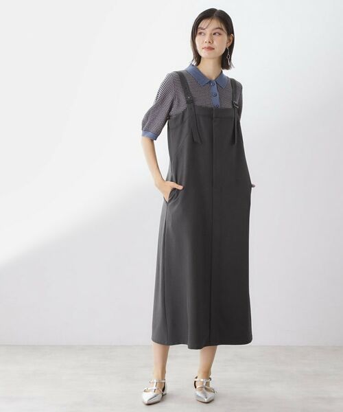 THE SHOP TK / ザ ショップ ティーケー ロング・マキシ丈ワンピース | ナローストラップジャンスカ | 詳細7