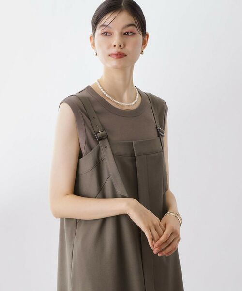 THE SHOP TK / ザ ショップ ティーケー ロング・マキシ丈ワンピース | ナローストラップジャンスカ | 詳細9