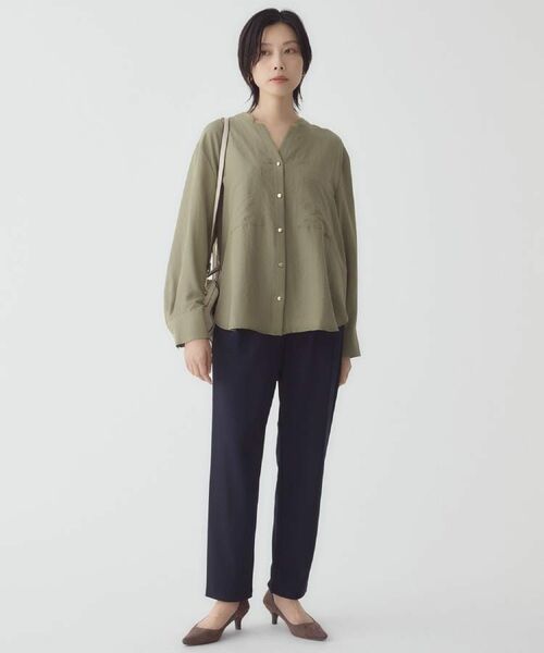 THE SHOP TK / ザ ショップ ティーケー セットアップ | 【着るだけでコーディネートが決まる】スキッパーブラウス&パンツセット | 詳細10