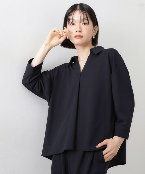 THE SHOP TK / ザ ショップ ティーケー セットアップ | 【着るだけでコーディネートが決まる】スキッパーブラウス&パンツセット | 詳細21