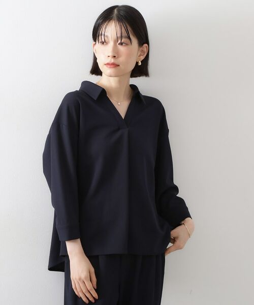 THE SHOP TK / ザ ショップ ティーケー セットアップ | 【着るだけでコーディネートが決まる】スキッパーブラウス&パンツセット | 詳細22