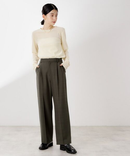 THE SHOP TK / ザ ショップ ティーケー パンツ | ビジネスセミワイドパンツ【セットアップ可/洗濯機OK】/CAVIANシリーズ | 詳細12