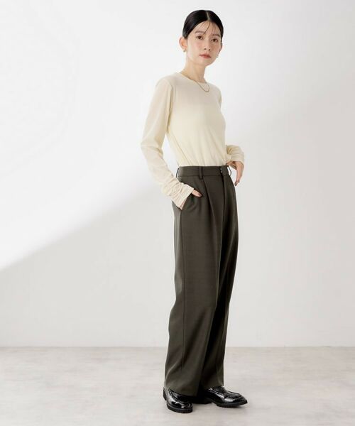 THE SHOP TK / ザ ショップ ティーケー パンツ | ビジネスセミワイドパンツ【セットアップ可/洗濯機OK】/CAVIANシリーズ | 詳細13