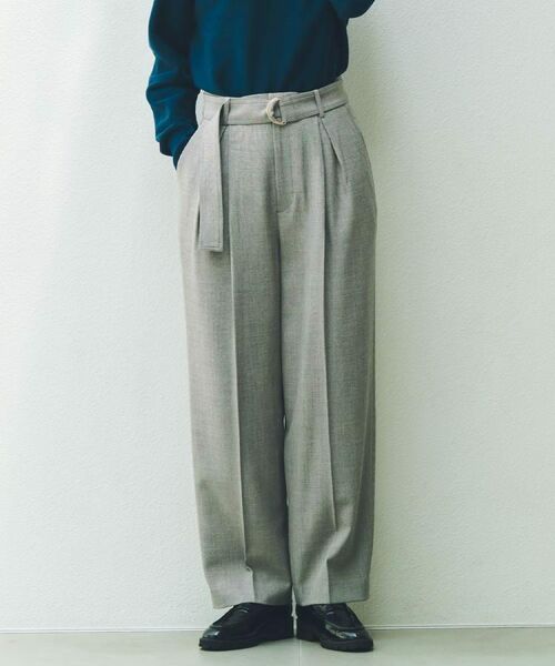 THE SHOP TK / ザ ショップ ティーケー パンツ | ベルト付バレルパンツ【セットアップ可】/CAVIANシリーズ | 詳細2