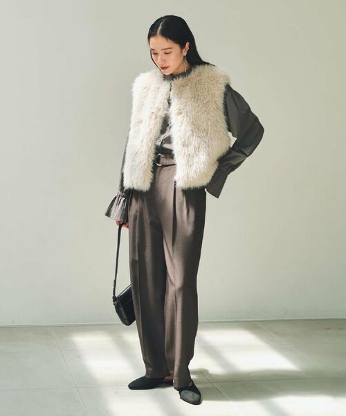 THE SHOP TK / ザ ショップ ティーケー パンツ | ベルト付バレルパンツ【セットアップ可】/CAVIANシリーズ | 詳細7