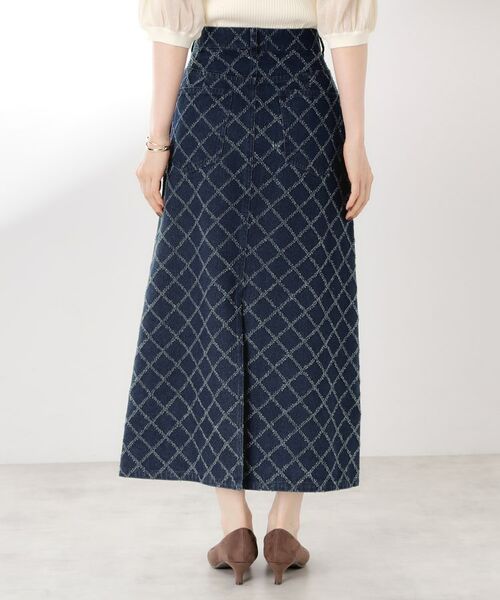 THE SHOP TK / ザ ショップ ティーケー デニムスカート | ジャカードデニムロングスカート【洗濯機OK】 | 詳細10