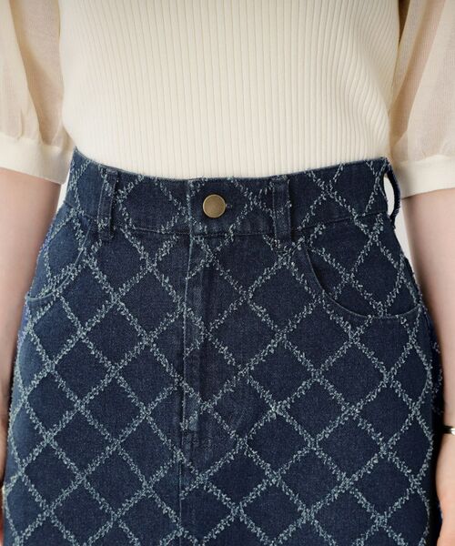 THE SHOP TK / ザ ショップ ティーケー デニムスカート | ジャカードデニムロングスカート【洗濯機OK】 | 詳細11