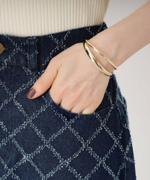 THE SHOP TK / ザ ショップ ティーケー デニムスカート | ジャカードデニムロングスカート【洗濯機OK】 | 詳細12