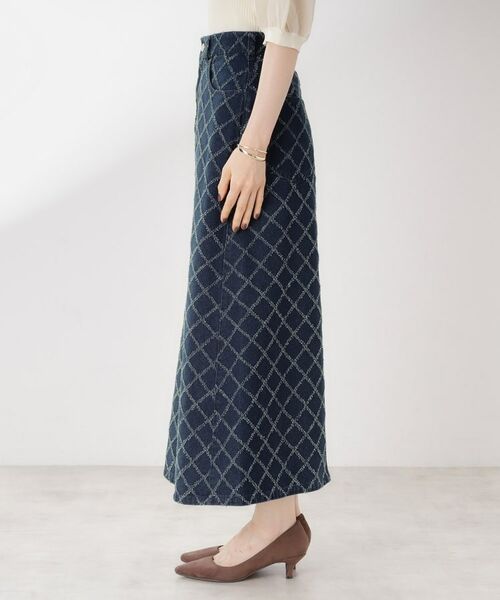 THE SHOP TK / ザ ショップ ティーケー デニムスカート | ジャカードデニムロングスカート【洗濯機OK】 | 詳細9