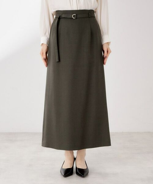 THE SHOP TK / ザ ショップ ティーケー ロング・マキシ丈スカート | ベルト付ナロースカート【セットアップ可】/CAVIANシリーズ | 詳細15
