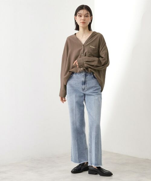 THE SHOP TK / ザ ショップ ティーケー シャツ・ブラウス | 刺繍ポケットオーバーシャツ【体型カバー/洗濯機OK】 | 詳細11