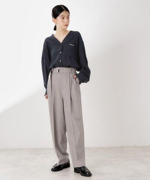 THE SHOP TK / ザ ショップ ティーケー シャツ・ブラウス | 刺繍ポケットオーバーシャツ【体型カバー/洗濯機OK】 | 詳細7