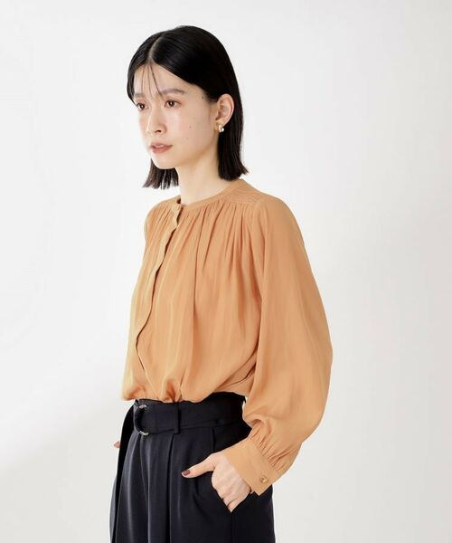 THE SHOP TK / ザ ショップ ティーケー シャツ・ブラウス | ヴィンテージサテンギャザーシャツ | 詳細12