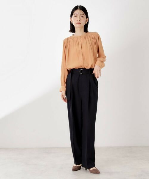 THE SHOP TK / ザ ショップ ティーケー シャツ・ブラウス | ヴィンテージサテンギャザーシャツ | 詳細13