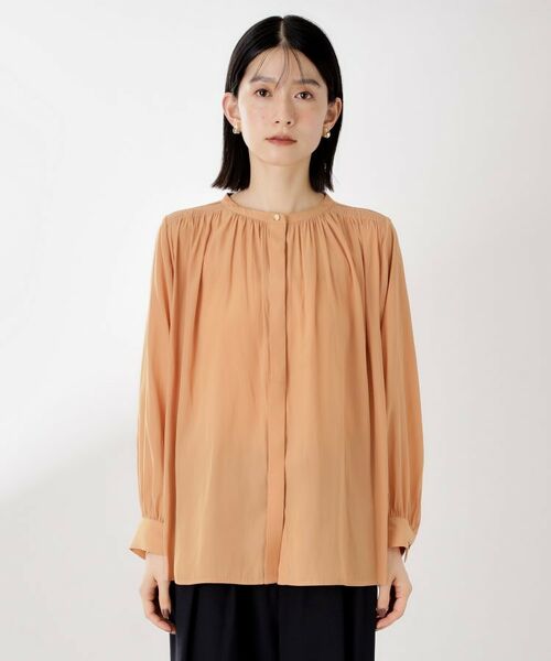 THE SHOP TK / ザ ショップ ティーケー シャツ・ブラウス | ヴィンテージサテンギャザーシャツ | 詳細16