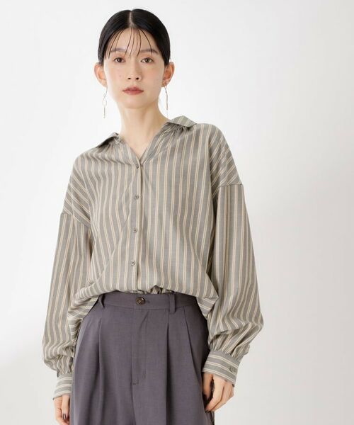 THE SHOP TK / ザ ショップ ティーケー シャツ・ブラウス | 【後ろ姿もサマになる】ストライプ バックシャーリングシャツ/体型カバー/洗える | 詳細10