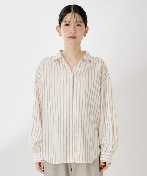 THE SHOP TK / ザ ショップ ティーケー シャツ・ブラウス | 【後ろ姿もサマになる】ストライプ バックシャーリングシャツ/体型カバー/洗える | 詳細19