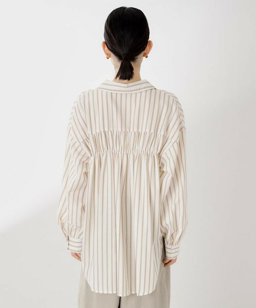 THE SHOP TK / ザ ショップ ティーケー シャツ・ブラウス | 【後ろ姿もサマになる】ストライプ バックシャーリングシャツ/体型カバー/洗える | 詳細21