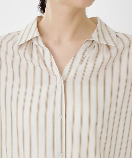 THE SHOP TK / ザ ショップ ティーケー シャツ・ブラウス | 【後ろ姿もサマになる】ストライプ バックシャーリングシャツ/体型カバー/洗える | 詳細22