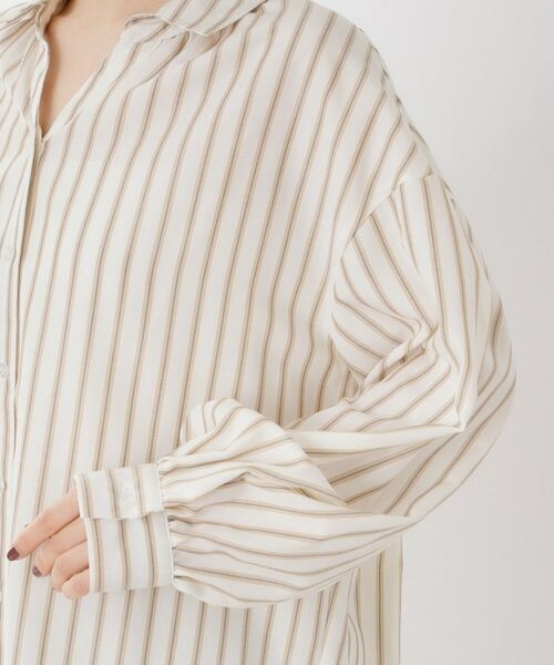 THE SHOP TK / ザ ショップ ティーケー シャツ・ブラウス | 【後ろ姿もサマになる】ストライプ バックシャーリングシャツ/体型カバー/洗える | 詳細23
