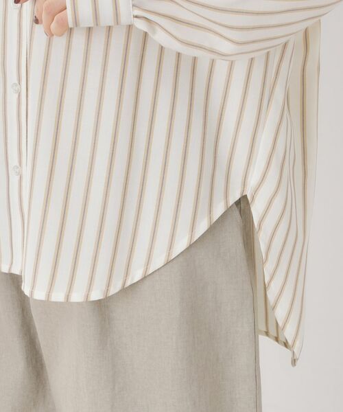 THE SHOP TK / ザ ショップ ティーケー シャツ・ブラウス | 【後ろ姿もサマになる】ストライプ バックシャーリングシャツ/体型カバー/洗える | 詳細24