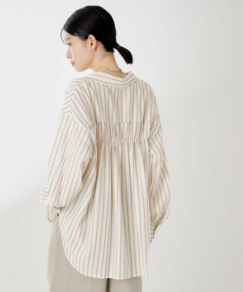 THE SHOP TK / ザ ショップ ティーケー シャツ・ブラウス | 【後ろ姿もサマになる】ストライプ バックシャーリングシャツ/体型カバー/洗える | 詳細6