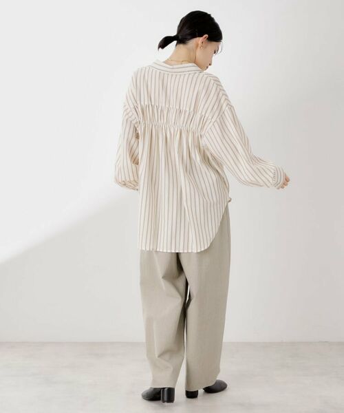 THE SHOP TK / ザ ショップ ティーケー シャツ・ブラウス | 【後ろ姿もサマになる】ストライプ バックシャーリングシャツ/体型カバー/洗える | 詳細7