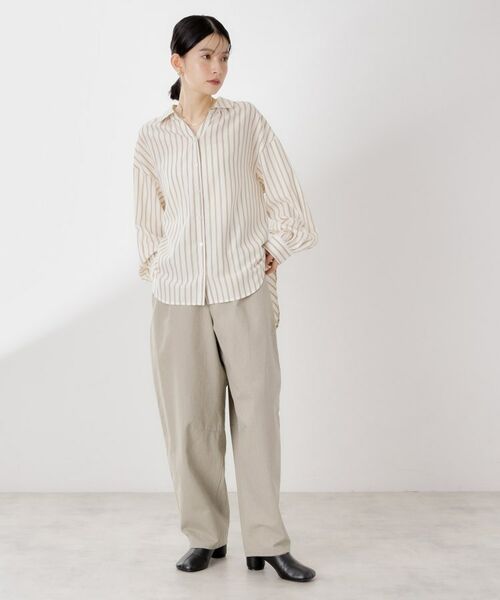 THE SHOP TK / ザ ショップ ティーケー シャツ・ブラウス | 【後ろ姿もサマになる】ストライプ バックシャーリングシャツ/体型カバー/洗える | 詳細8