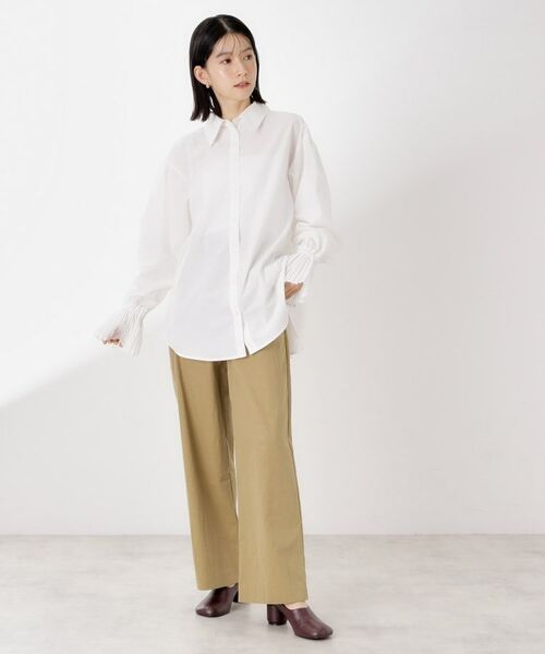 THE SHOP TK / ザ ショップ ティーケー シャツ・ブラウス | 袖プリーツ&バックシャーリングシャツ【体型カバー/洗える】 | 詳細11