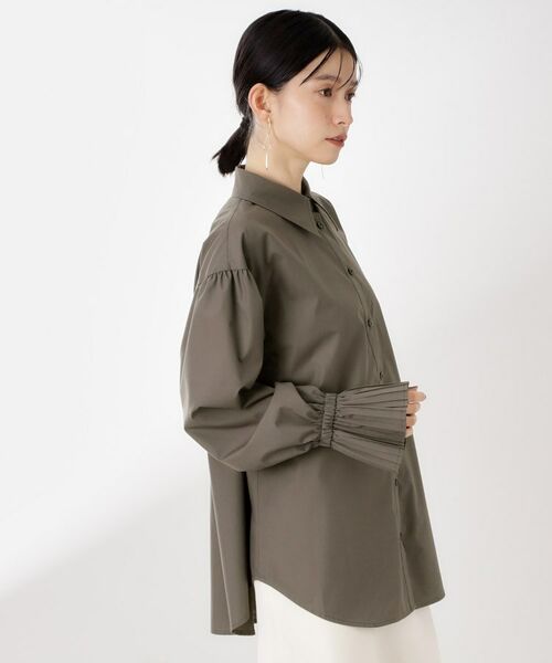 THE SHOP TK / ザ ショップ ティーケー シャツ・ブラウス | 袖プリーツ&バックシャーリングシャツ【体型カバー/洗える】 | 詳細14
