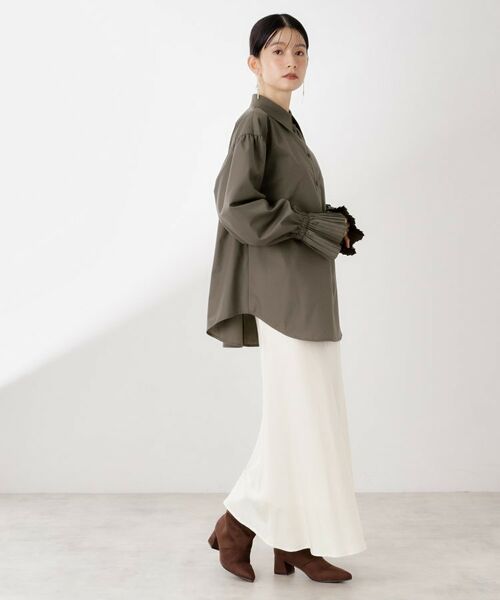 THE SHOP TK / ザ ショップ ティーケー シャツ・ブラウス | 袖プリーツ&バックシャーリングシャツ【体型カバー/洗える】 | 詳細16