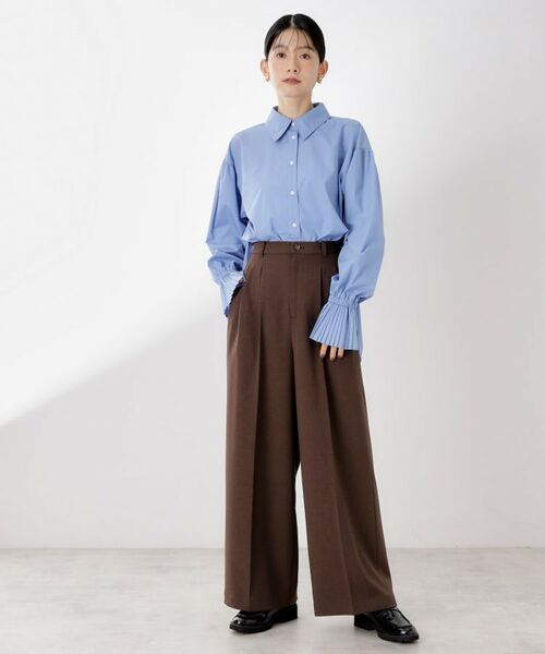 THE SHOP TK / ザ ショップ ティーケー シャツ・ブラウス | 袖プリーツ&バックシャーリングシャツ【体型カバー/洗える】 | 詳細19