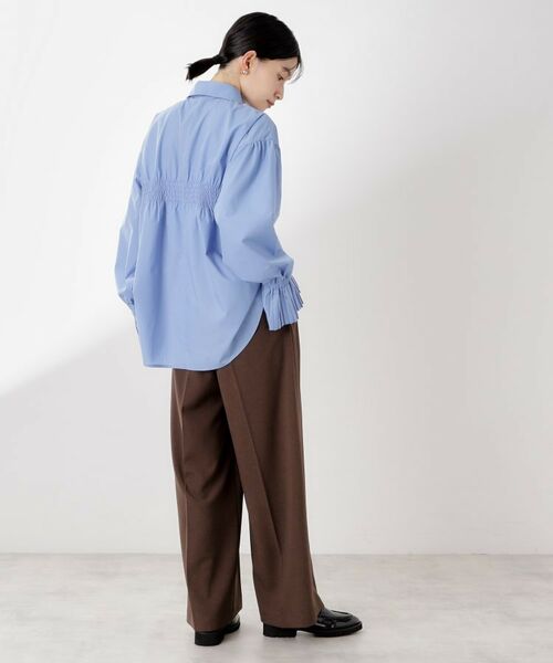 THE SHOP TK / ザ ショップ ティーケー シャツ・ブラウス | 袖プリーツ&バックシャーリングシャツ【体型カバー/洗える】 | 詳細20