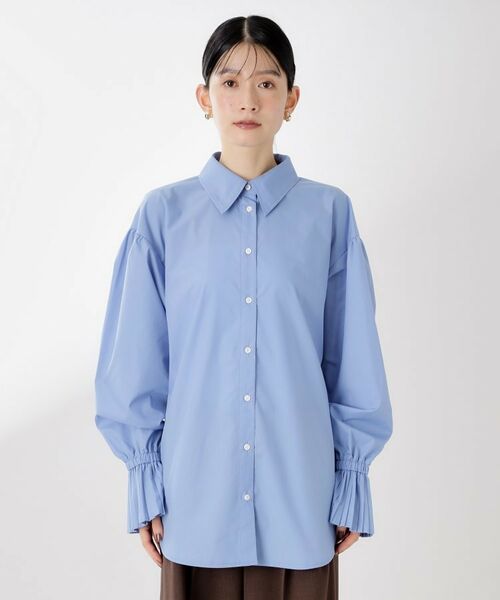 THE SHOP TK / ザ ショップ ティーケー シャツ・ブラウス | 袖プリーツ&バックシャーリングシャツ【体型カバー/洗える】 | 詳細22