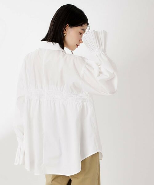 THE SHOP TK / ザ ショップ ティーケー シャツ・ブラウス | 袖プリーツ&バックシャーリングシャツ【体型カバー/洗える】 | 詳細9