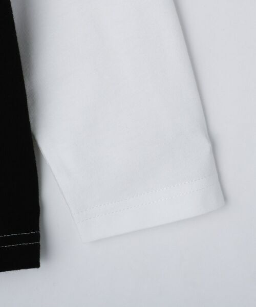 THE SHOP TK / ザ ショップ ティーケー Tシャツ | 【110-160/洗濯機OK】切り替え長袖Tシャツ | 詳細15