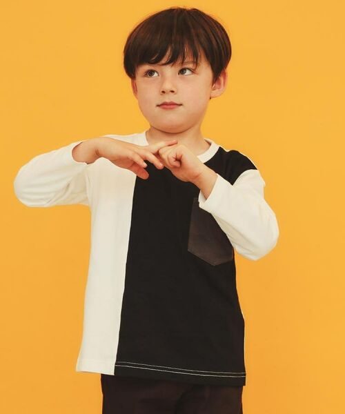 THE SHOP TK/ザ ショップ ティーケー 【110-160/洗濯機OK】切り替え長袖Tシャツ オフホワイト(503) 16(160cm) THE SHOP TK/ザ ショップ ティーケー 【110-160/洗濯機OK】切り替え長袖Tシャツ オフホワイト(503) 16(160cm)