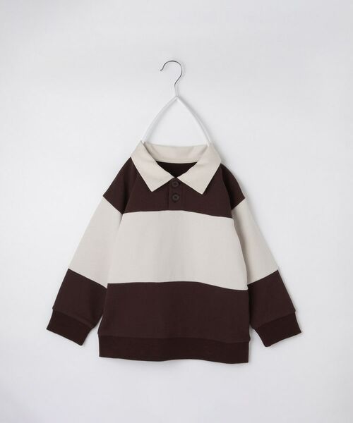 THE SHOP TK / ザ ショップ ティーケー カットソー | 【110-160】バイカラーラガー裏毛プルオーバー | 詳細11