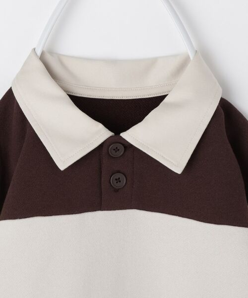 THE SHOP TK / ザ ショップ ティーケー カットソー | 【110-160】バイカラーラガー裏毛プルオーバー | 詳細13