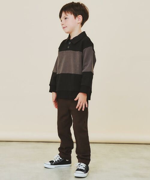 THE SHOP TK / ザ ショップ ティーケー カットソー | 【110-160】バイカラーラガー裏毛プルオーバー | 詳細9