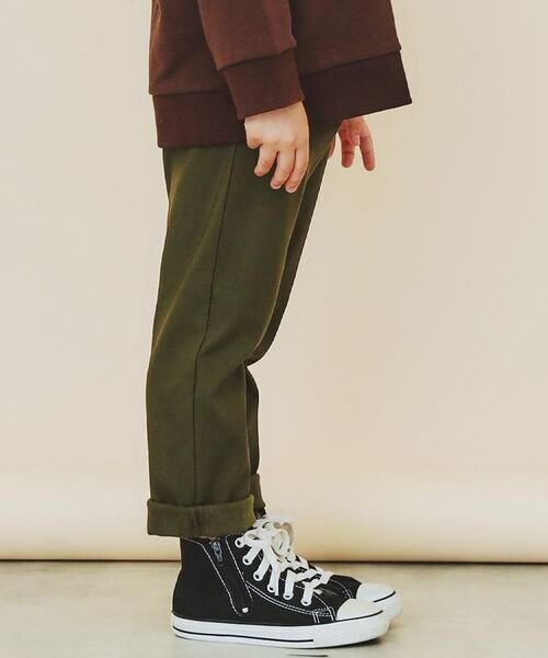 THE SHOP TK / ザ ショップ ティーケー パンツ | 【110－160/裏起毛】あったかのびーるストレートパンツ/洗濯機OK | 詳細1