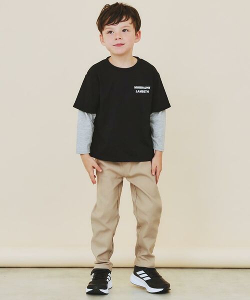 THE SHOP TK / ザ ショップ ティーケー パンツ | 【110－160/裏起毛】あったかのびーるストレートパンツ/洗濯機OK | 詳細16