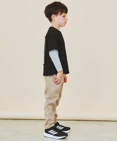 THE SHOP TK / ザ ショップ ティーケー パンツ | 【110－160/裏起毛】あったかのびーるストレートパンツ/洗濯機OK | 詳細17