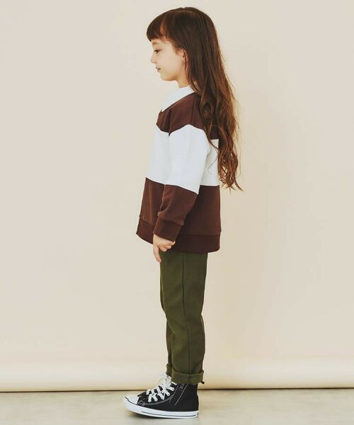 THE SHOP TK / ザ ショップ ティーケー パンツ | 【110－160/裏起毛】あったかのびーるストレートパンツ/洗濯機OK | 詳細3