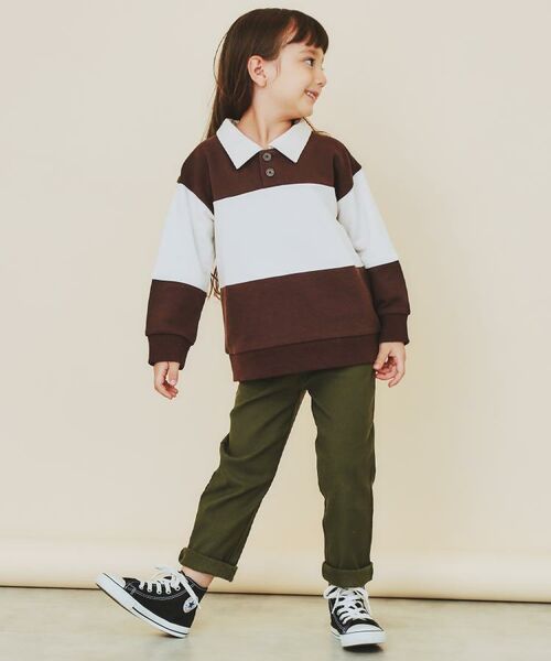 THE SHOP TK / ザ ショップ ティーケー パンツ | 【110－160/裏起毛】あったかのびーるストレートパンツ/洗濯機OK | 詳細5