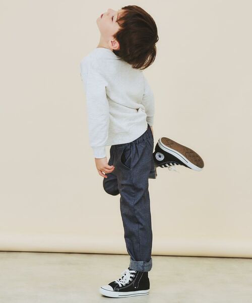 THE SHOP TK / ザ ショップ ティーケー パンツ | 【110－160/裏起毛】あったかのびーるストレートパンツ/洗濯機OK | 詳細8