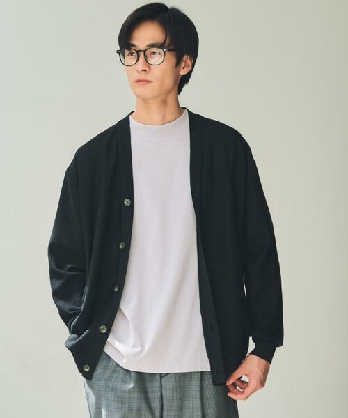 THE SHOP TK / ザ ショップ ティーケー カーディガン・ボレロ | 【季節の変わり目に活躍】ニットカーディガン 選べる2デザイン(柄&無地)/洗濯機OK | 詳細1