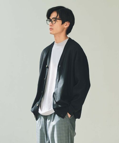 THE SHOP TK / ザ ショップ ティーケー カーディガン・ボレロ | 【季節の変わり目に活躍】ニットカーディガン 選べる2デザイン(柄&無地)/洗濯機OK | 詳細2