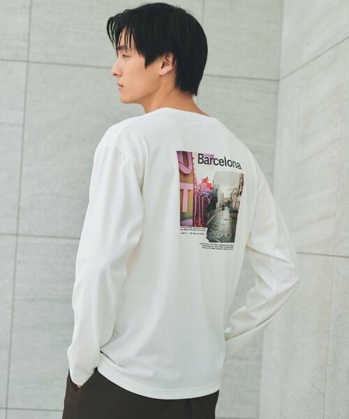 THE SHOP TK / ザ ショップ ティーケー Tシャツ | フォトグラフプリント長袖Tシャツ【洗濯機OK】 | 詳細1