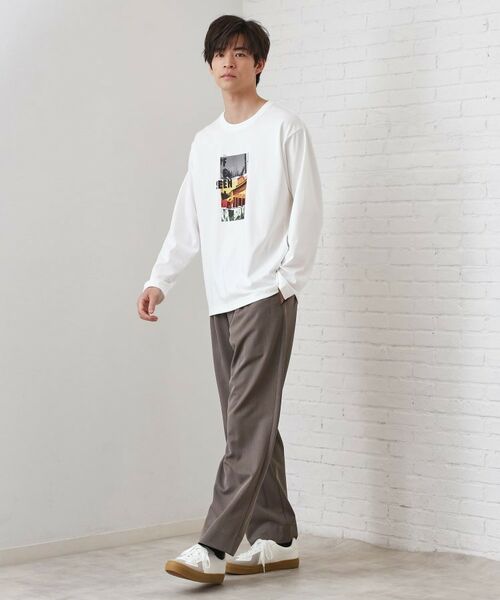 THE SHOP TK / ザ ショップ ティーケー Tシャツ | フォトグラフプリント長袖Tシャツ【洗濯機OK】 | 詳細12